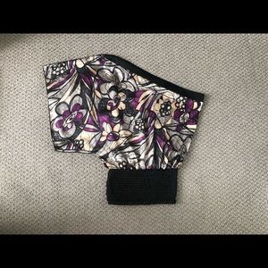 Satin printed one shoulder blouse